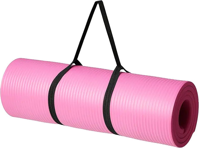 Amazon Basics Extra Thick Exercise Yoga Mat Pink