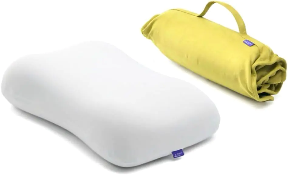 Cushion Lab Travel Deep Sleep Pillow – Compact Memory Foam Neck Pillow