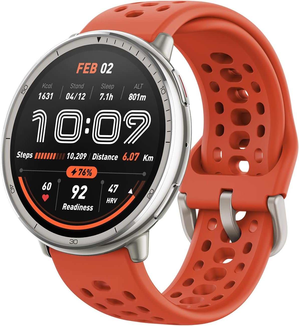 Amazfit Active 2 Sport Smart Watch Fitness Tracker for Android and iPhone, 44mm, 10 Day Battery, Water Resistant, GPS Maps, Sleep Monitor, 160+ Workout Modes, 400 Face Styles, Silicone Strap, Free App