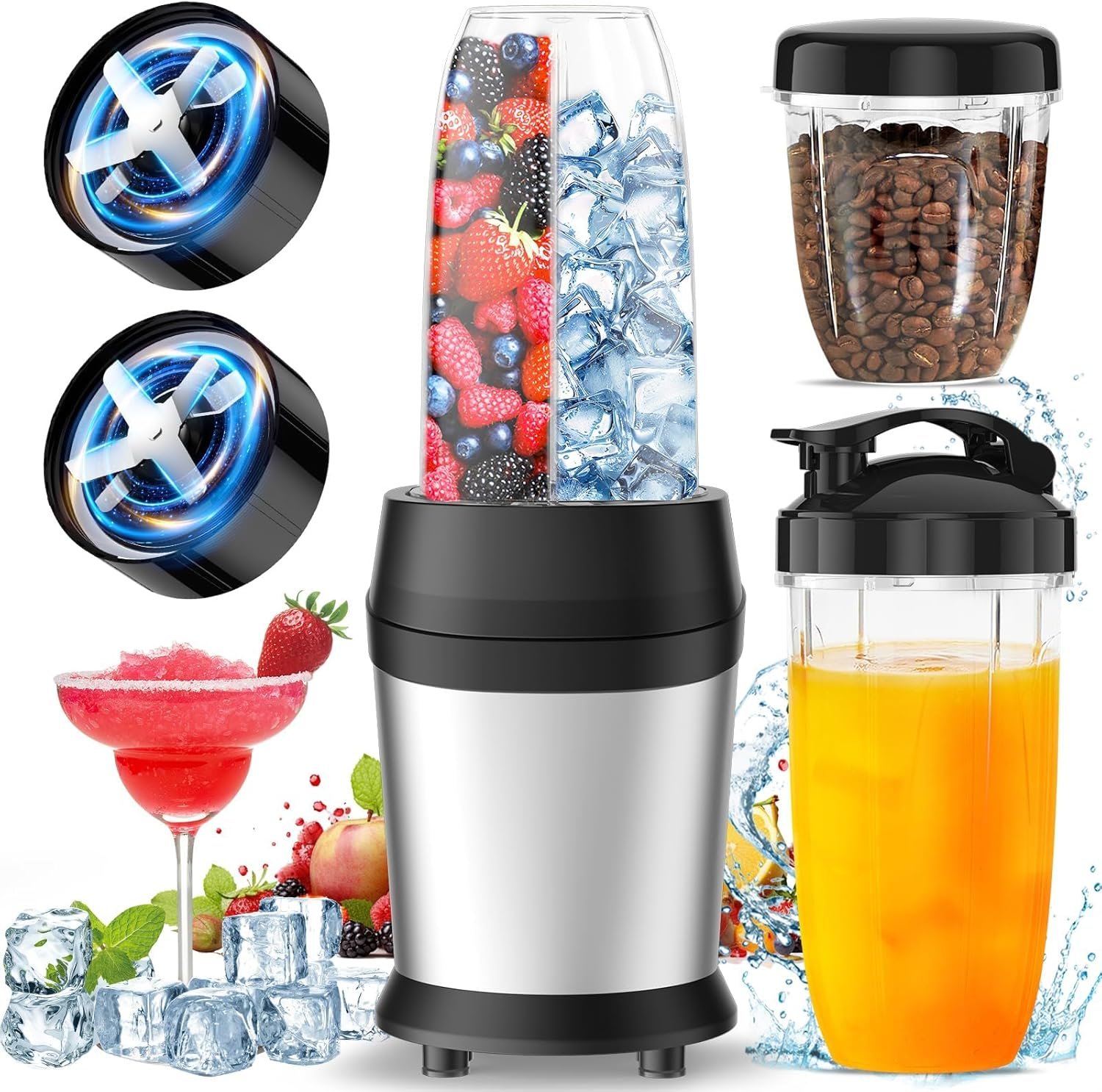 Colarlemo 12-Piece Smoothie Blender Maker 25,000 RPM Personal Blender