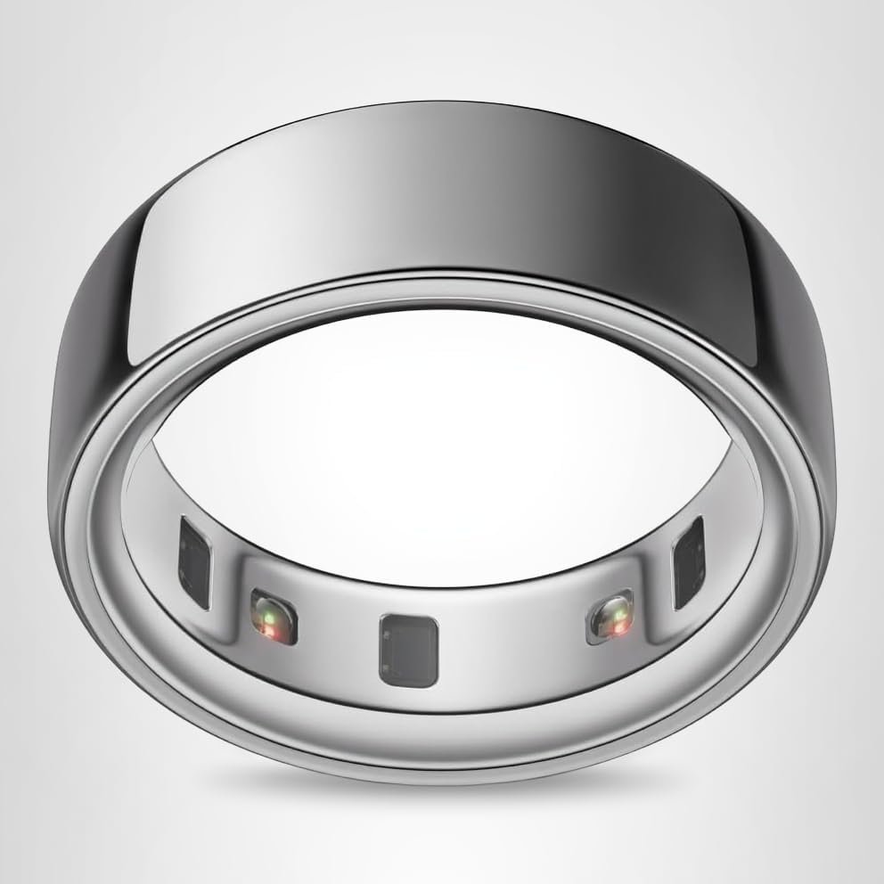 Oura Ring 4 - Silver - Size 11 - Smart Ring - Unique Sizing, Not Standard US Ring Sizes - Size First - Sleep Tracking Wearable - Heart Rate - Fitness Tracker - Up to 8 Days of Battery Life