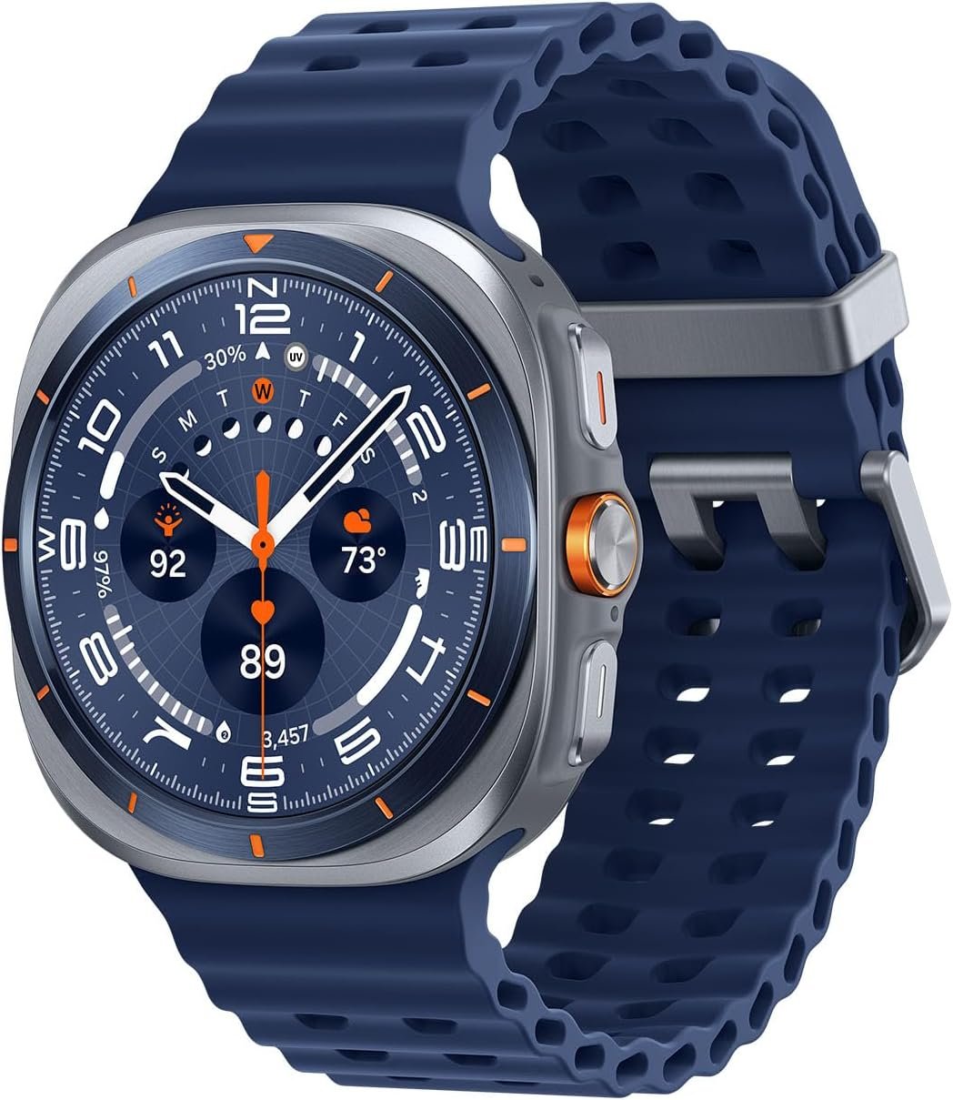 Samsung Galaxy Watch Ultra (2025) 47mm LTE Smartwatch, Titanium Casing, Advanced Sleep Coaching, Running Coach, Energy Score, Heart Rate Tracking, GPS, Titanium Blue [US Version, 2 Yr Warranty]
