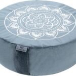 Florensi Meditation Cushion - Comfortable Floor Pillow - Traditional Tibetan Meditation Pillow with Beautiful Velvet Cover - Large Floor Cushion Seating for Adults - Premium Yoga Buckwheat Bolster